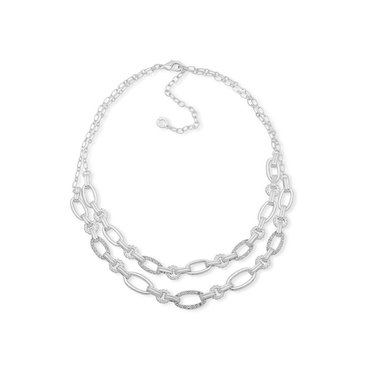 Anne Klein Crystal Duo Link Necklace - J78261