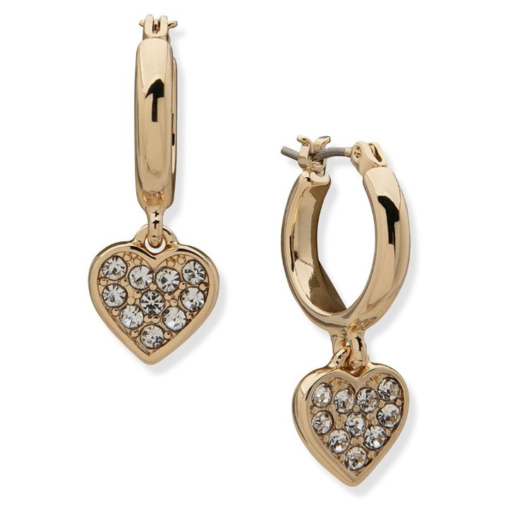 Anne Klein Heart Hoop Drop Earrings - J78415