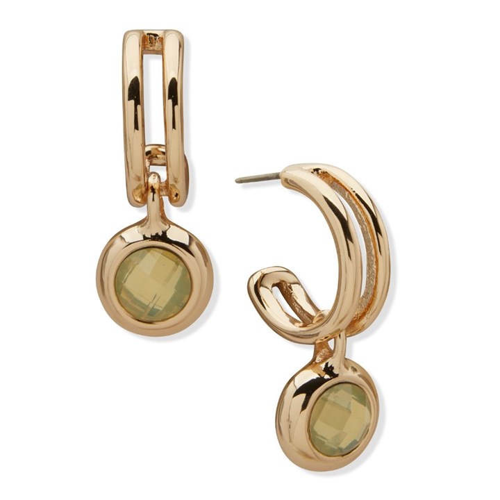 Anne Klein Gold Tone Crystal Drop Earrings - J78470