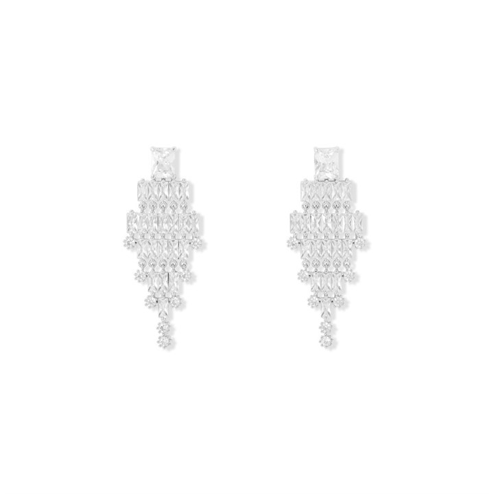 Crystal Allure CZ Baguette Drop Earrings - J79100