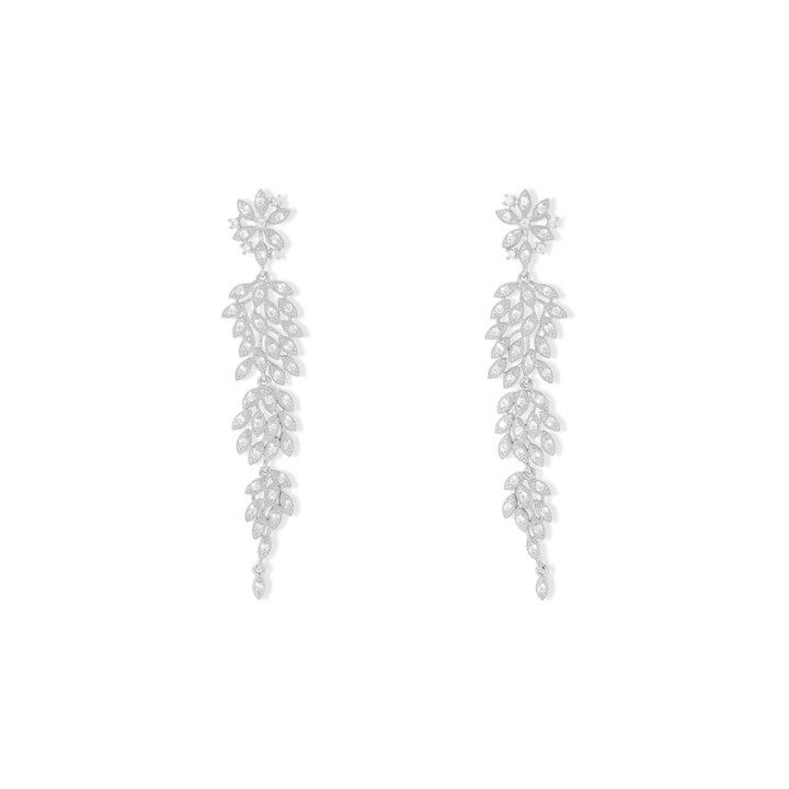 Crystal Allure CZ Petal Drop Earrings - J79101