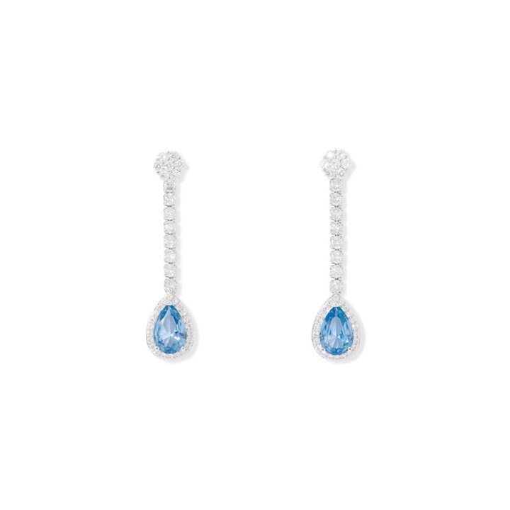Crystal Allure CZ Chain Drop Earrings - J79105