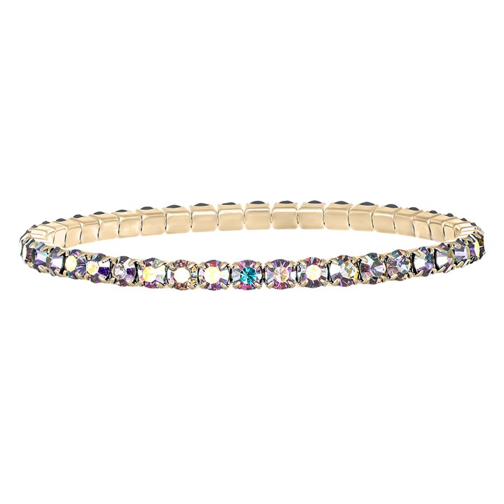 Crystal Allure Aurora Borealis Crystal Gold Tone Bracelet - J80115