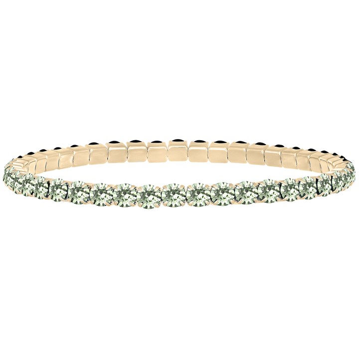 Crystal Allure Chrysolite Crystal Gold Tone Elastic Bracelet - J80116