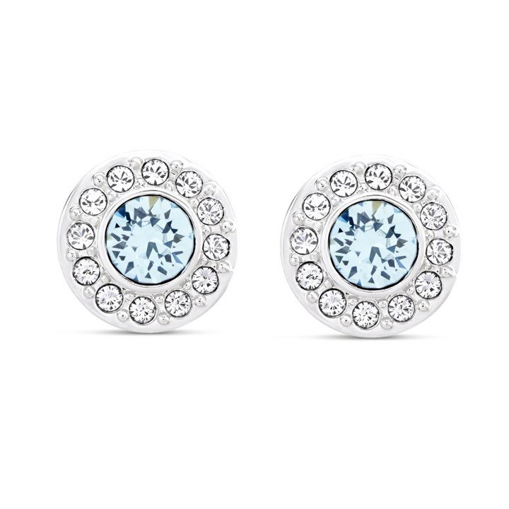 Crystal Allure Aqua Crystal Stud Earrings - J8065