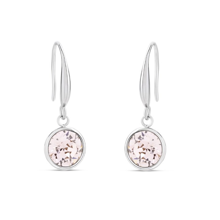 Crystal Allure Antique Pink Crystal Hook Wire Earrings - J8077