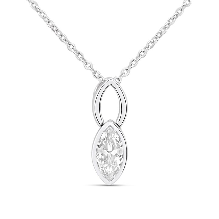 Crystal Allure Clear Crystal Teardrop Pendant - J8084