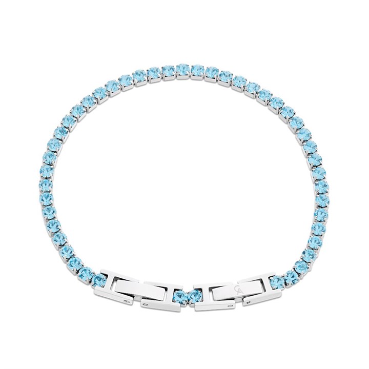 Crystal Allure Aqua Crystal Claw Set Tennis Bracelet - J8093