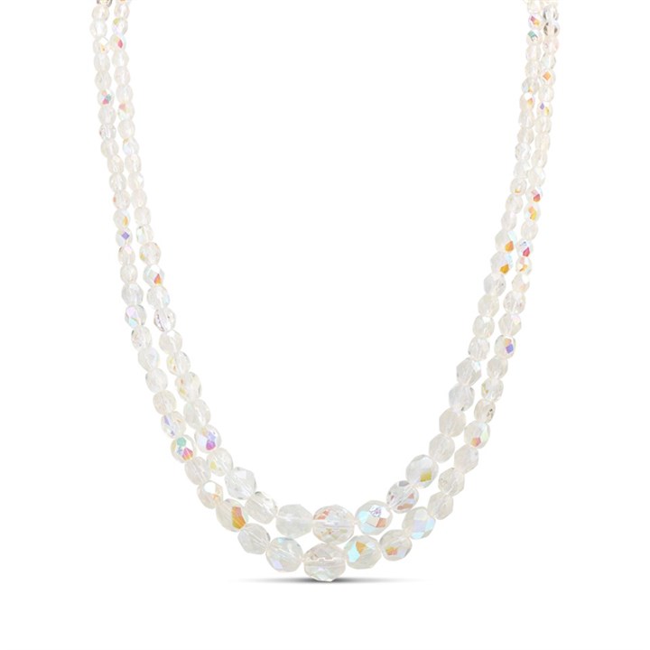 Crystal Allure Graduated Double Strand Crystal Necklet - J8095