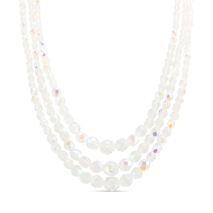Crystal Allure Graduated Triple Strand Crystal Necklet - J8097