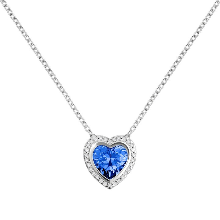 Radley RYJ2477 Silver Blue CZ Heart Necklace - J81203