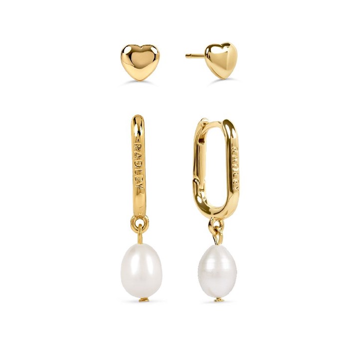 Radley RYJ1606S Gold Tone Immitation Pearl Earrings Set - J81911