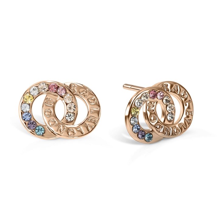 Radley RYJ1146S Rose Tone Multi Coloured Stud Earrings - J81917