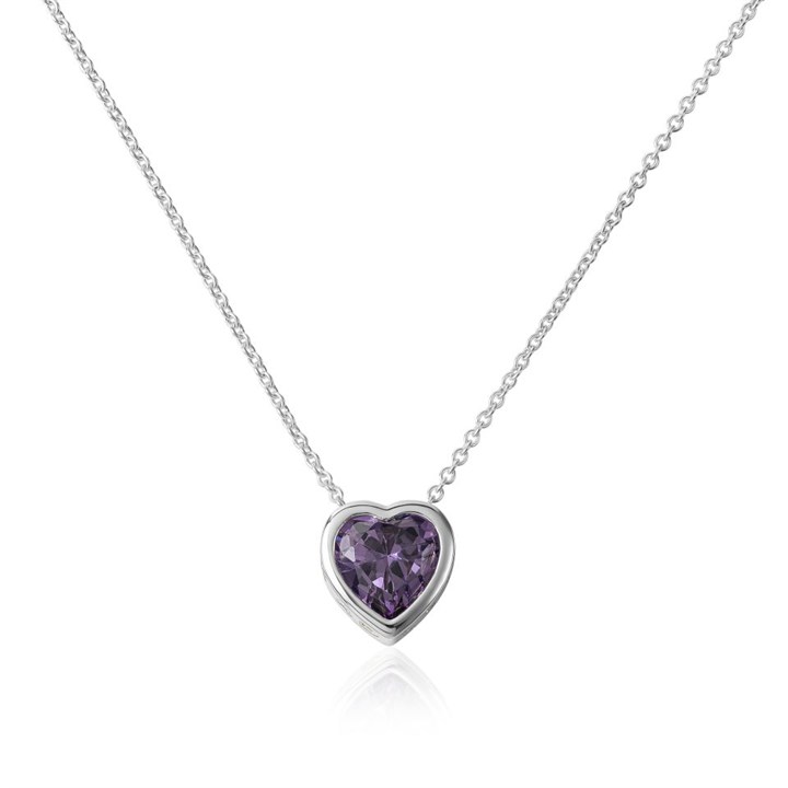Radley RYJ2201S Silver Tone Lilac CZ Necklace - J81925