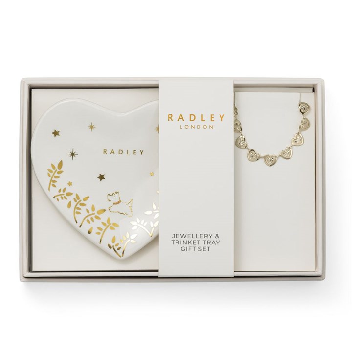 Radley RYJ3458S-TK-SET Trinket Tray and Heart Bracelet Set - J81929