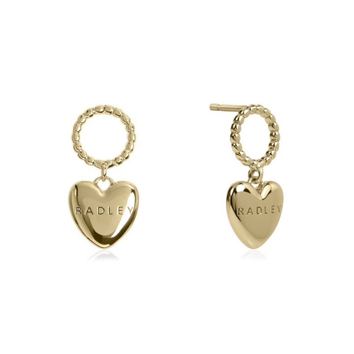 Radley RYJ1522S Gold Tone Heart Drop Earrings - J81951