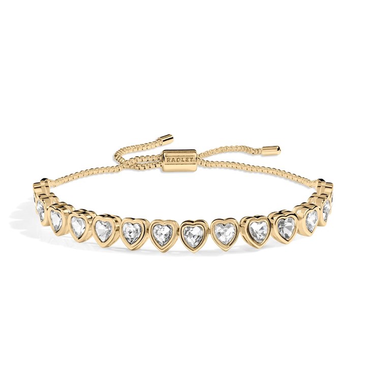 Radley RYJ3442S Gold Tone Clear Heart Bracelet - J81952