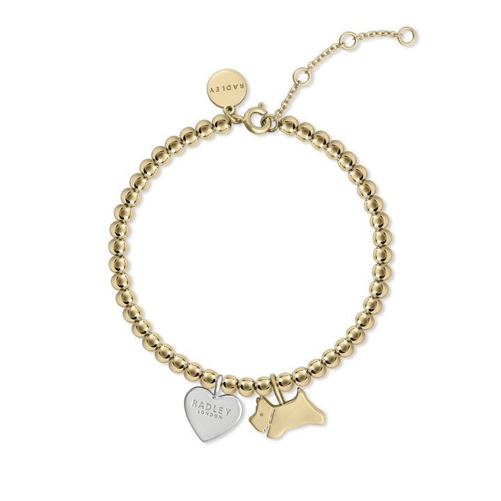 Radley RYJ3426S Pale Gold Tone Heart And Dog Bracelet - J81963