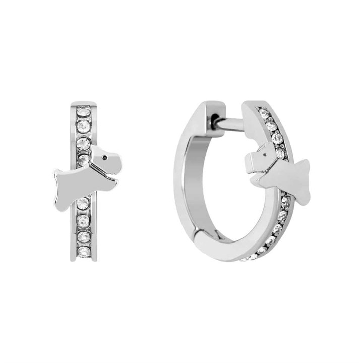 Radley RYJ1353S Silver Tone Crystal Hoop Earrings - J81973