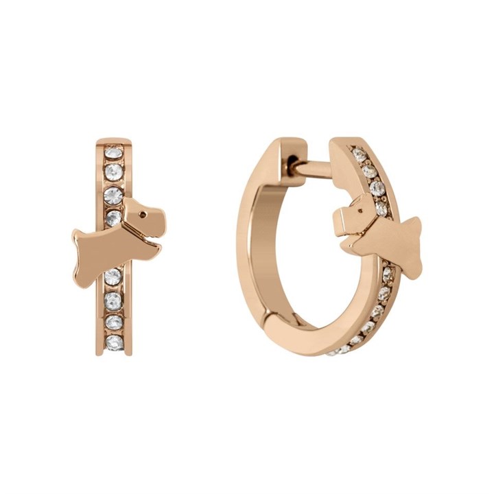 Radley RYJ1290S Rose Tone Crystal Hoop Earrings - J81978