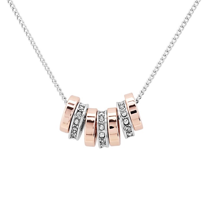 Fiorelli XN1414 Two Tone Crystal Disc Necklace - J82020