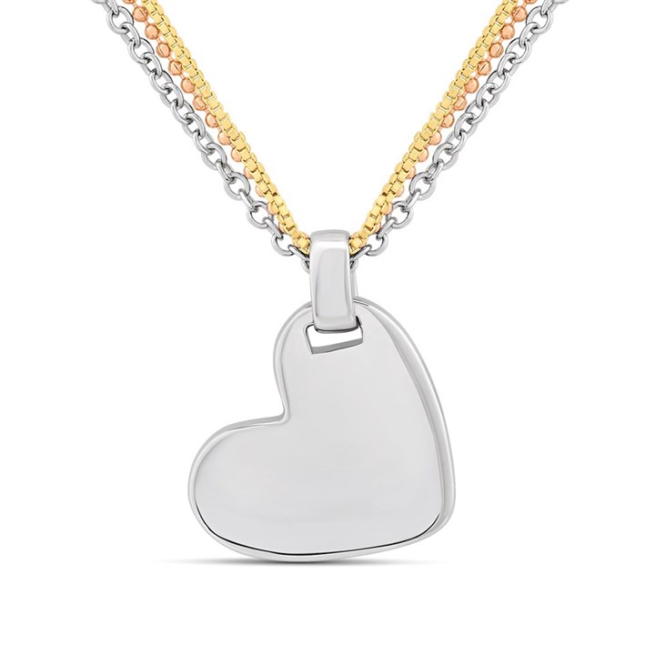 Fiorelli XN1321 Heart And Triple Chain Necklace - J82109