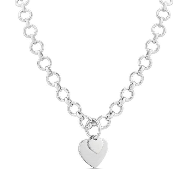 Fiorelli MJ10874 Crystal Two Heart Charm Necklace - J8260