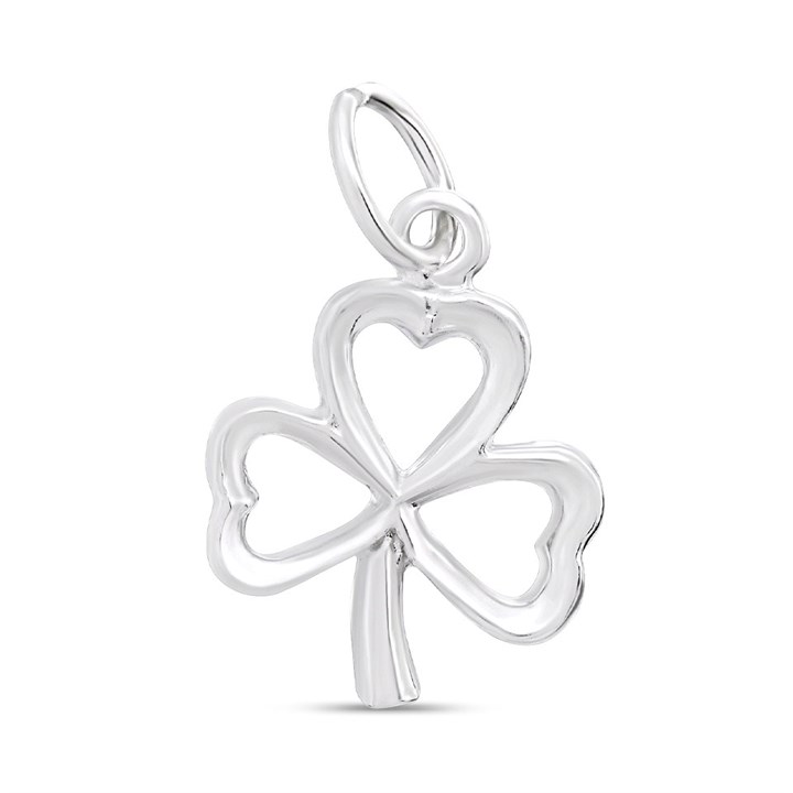 Silver Three Leaf Clover Charm - J90003