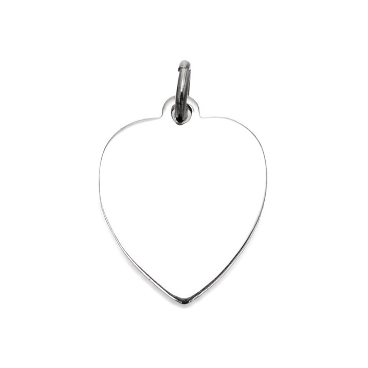 Silver Heart Charm - 12mm - J9082