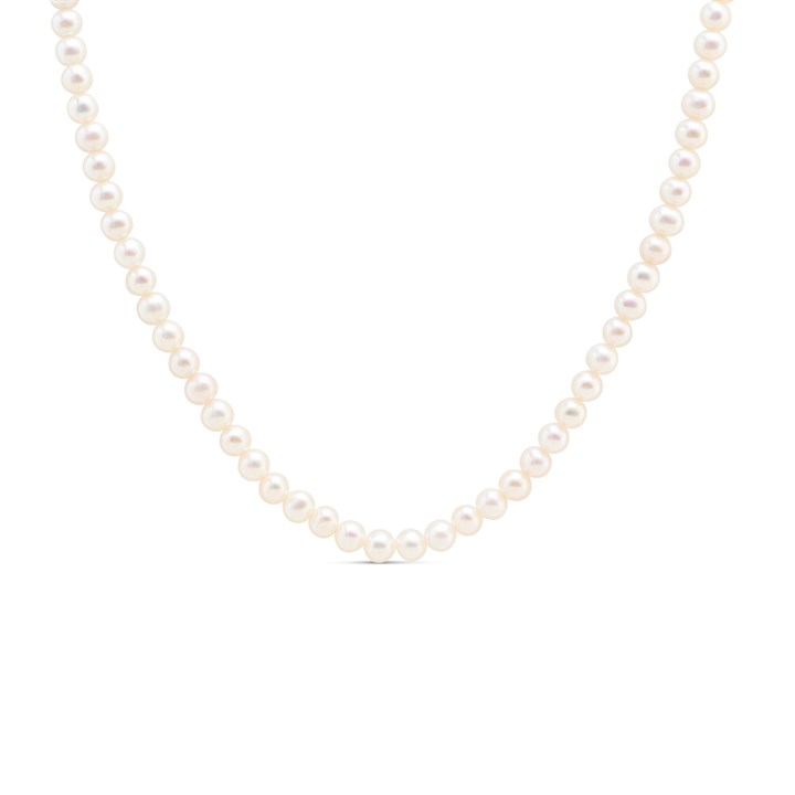 9ct Gold Cultured Freshwater 16in Pearl Necklace - 4mm - J9519