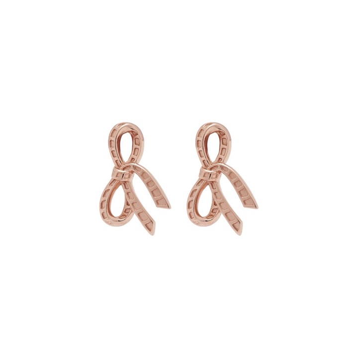 Olivia Burton OBJVBE36Bow Rose Gold Plated Sterling Silver Stud Earrings - J9796