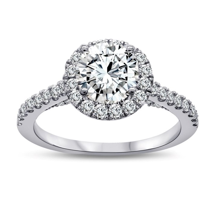 Blossom 9ct White Gold 1.5 Carat Lab Grown Diamond Halo Cluster Ring - L40003