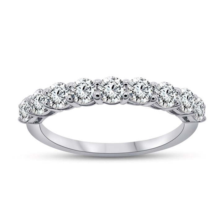 Blossom 9ct White Gold Lab Grown Diamond Half Eternity Ring - 1/2ct - L40015