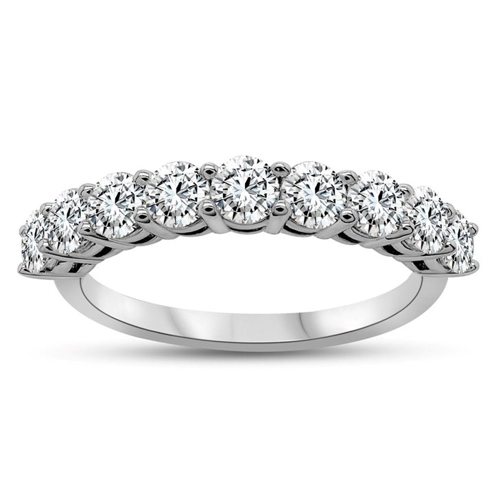 Blossom 9ct White Gold 1.5 Carat Lab Grown Diamond Half Eternity Ring - L40017