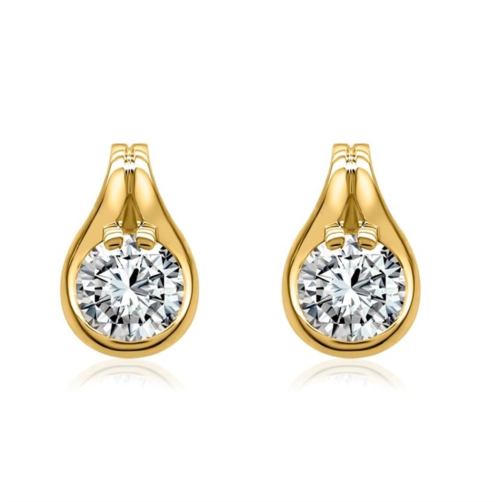 Blossom 9ct Gold Lab Grown Diamond Stud Earrings - 1/2ct per pair - L40055