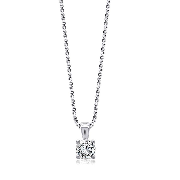 Blossom 9ct White Gold Lab Grown Diamond Necklace - 1/2ct - L40082