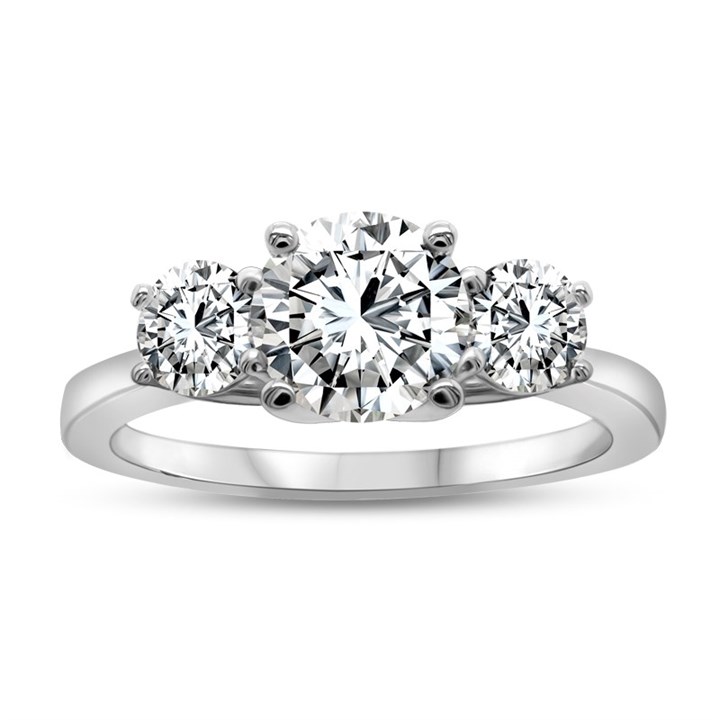 Blossom 9ct White Gold Lab Grown Diamond Graduated Trilogy Ring - 1.5ct - L40137