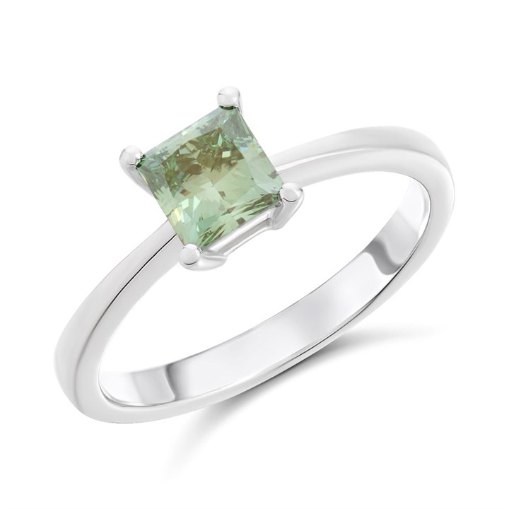 Platinum Lab Grown Certificated Fancy Green Diamond - 1.02ct - L90001