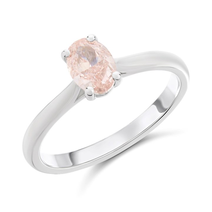 Platinum Lab Grown Certificated Pink Diamond - 0.87ct - L90003