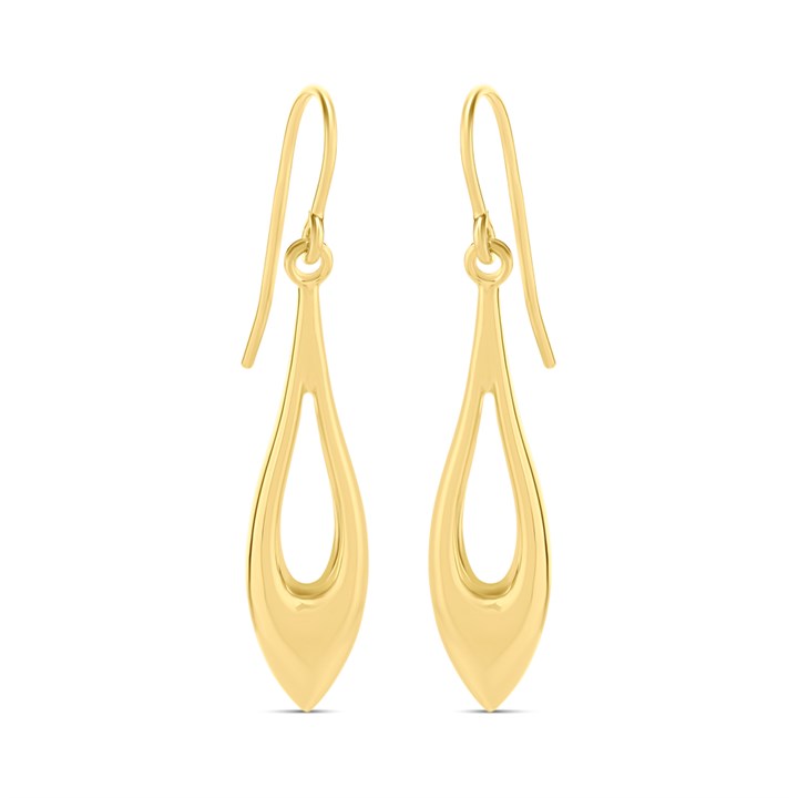 AUREUS Sterling Silver & 9ct Bonded Gold Teardrop Earrings - M3401