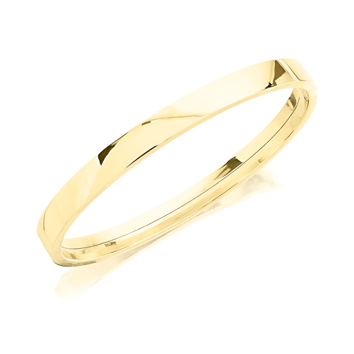 AUREUS Sterling Silver & 9ct Bonded Gold Bangle - M3502