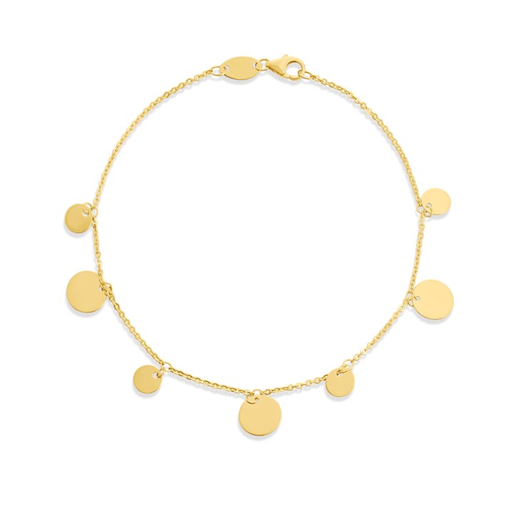 AUREUS Silver And 9ct Bonded Gold  Disc Bracelet - M3601