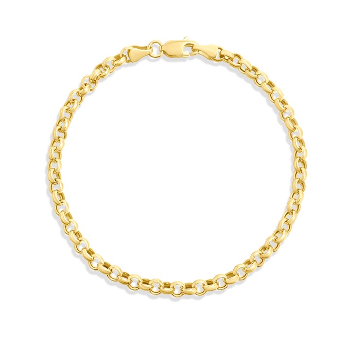 AUREUS Silver And 9ct Bonded Gold Belcher Bracelet - M3702