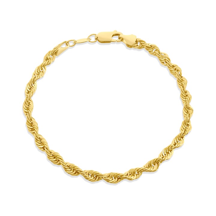 AUREUS Sterling Silver & 9ct Bonded Gold Rope Bracelet - M3711