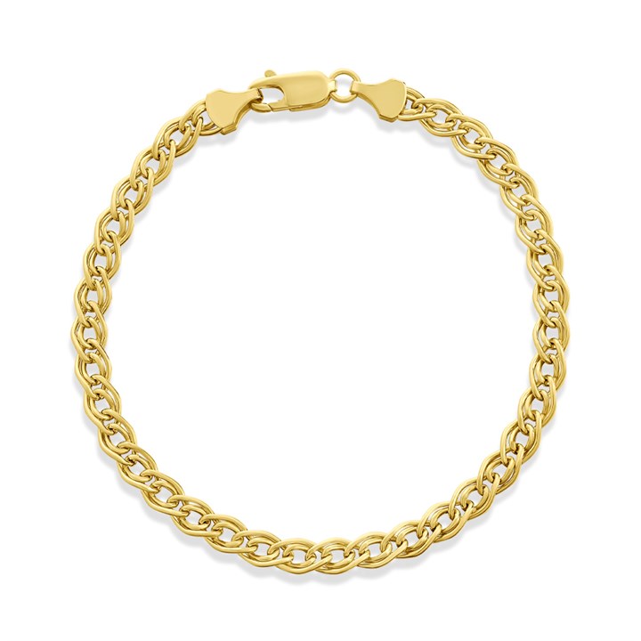 AUREUS Sterling Silver & 9ct Bonded Gold 7.5in Nonna Bracelet - M3753