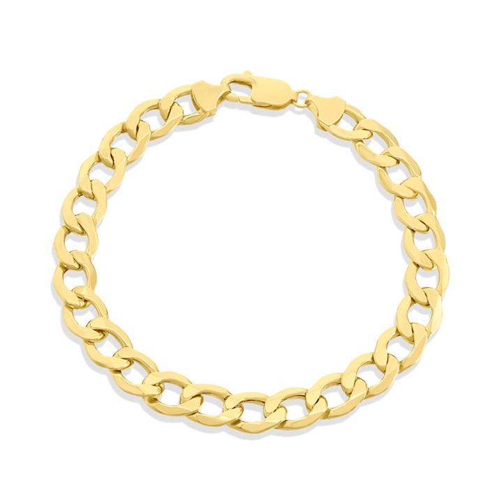 AUREUS Sterling Silver & 9ct Bonded Gold Curb Bracelet - M3788