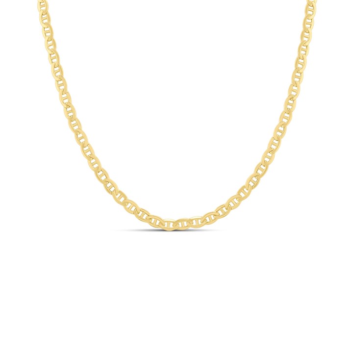 AUREUS Sterling Silver & 9ct Bonded Gold Anchor Chain - 18in - M3805