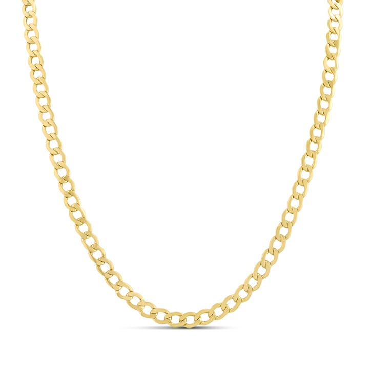AUREUS Sterling Silver & 9ct Bonded Gold Curb Chain - 18in - M3807