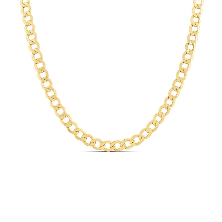 AUREUS Sterling Silver & 9ct Bonded Gold  Curb Chain - 20in - M3882