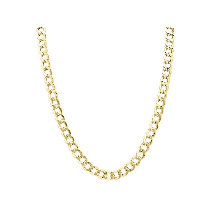 Aureus Sterling Silver & 9ct Bonded Gold Curb Chain - 18in - M3883